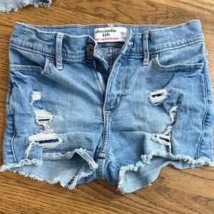 Abercrombie Kids Light Blue High-Rise Shorts